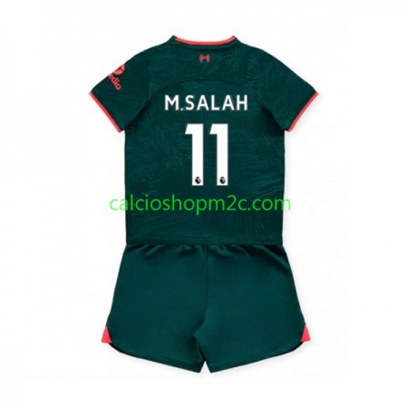Liverpool M.Salah 11 Bambino Maglia Terza 2022/2023 Manica Corta (+ Pantaloncini)